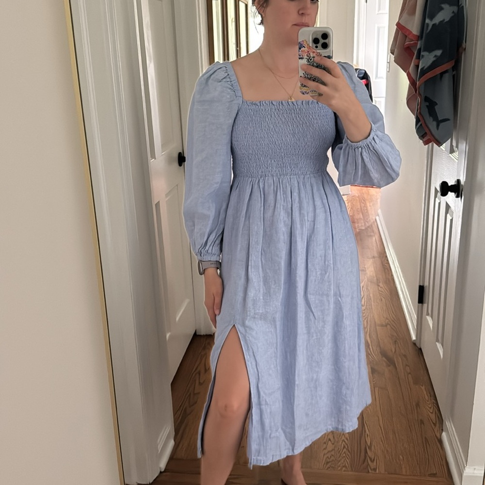 J. Crew Light Blue linen Dress